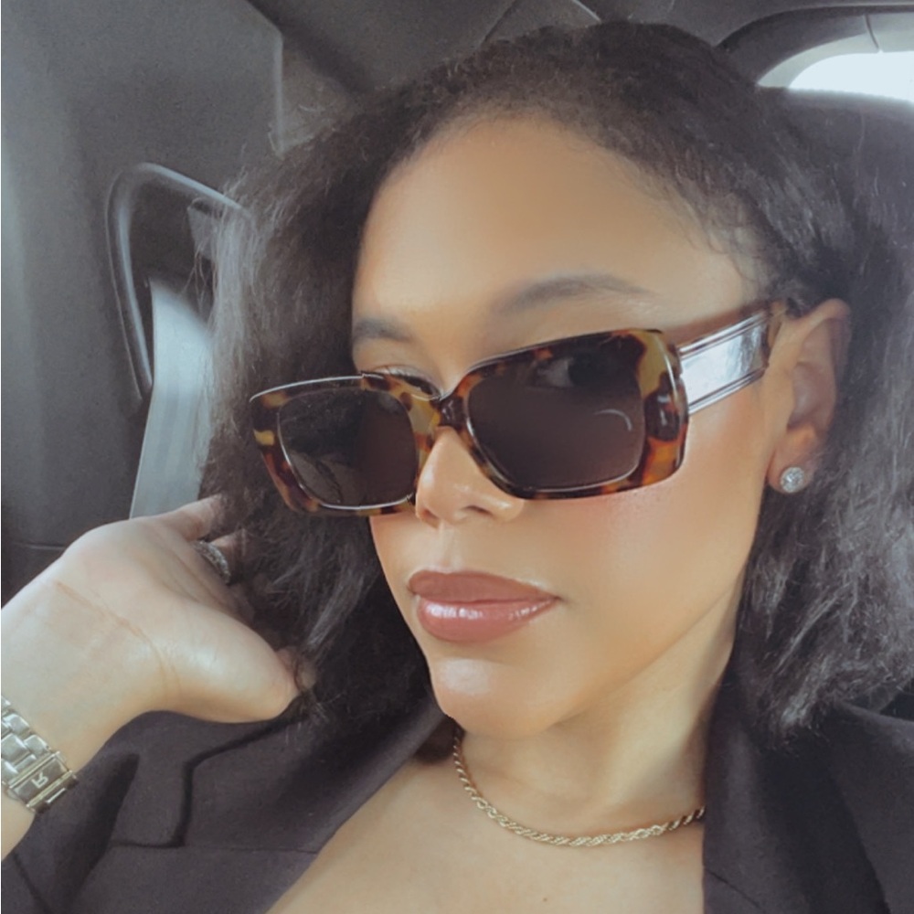 Ruby Tortoise Rectangle Acetate Sunglasses